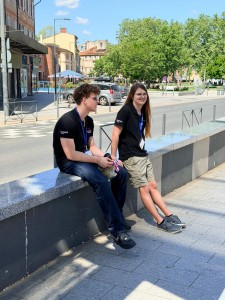 Luca et Lilio attendant la remise des prix